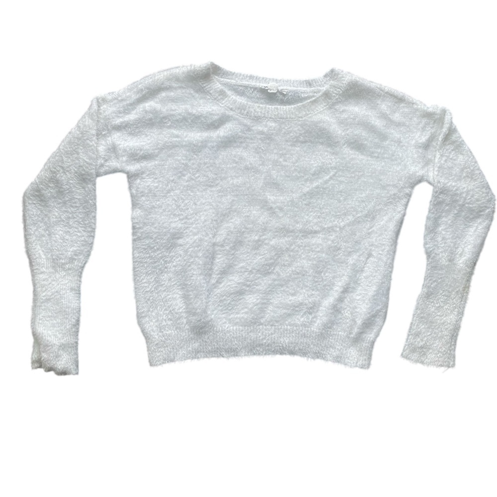 Garage White Cropped Sweater
